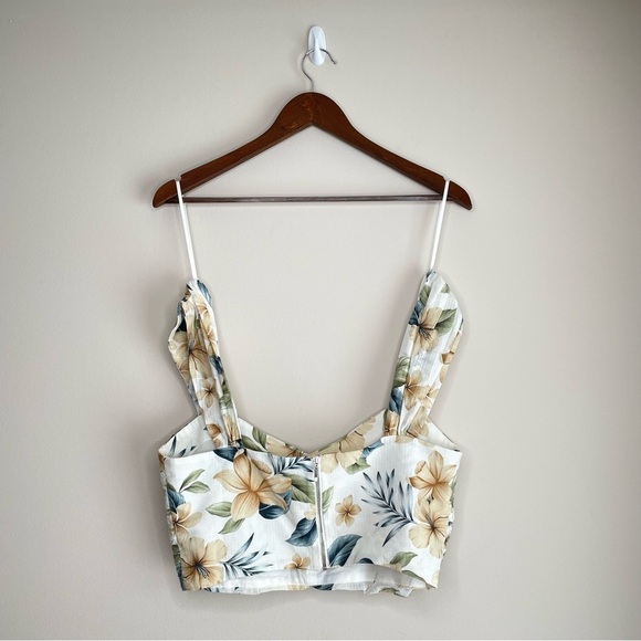 Bec + Bridge Fleurette Cropped Sweat Heart Cotton Blouse Floral Size 8 - Picture 8 of 10